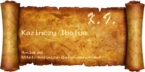 Kazinczy Ibolya névjegykártya
